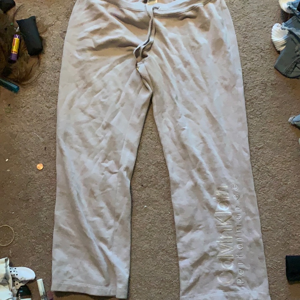 pink Calvin Klein sweatpants